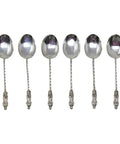 1900 Antique Victorian Era Apostle Set Six Tea Spoons with original Case Maker Miller Bros Birmingham Hallmarks