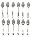 1900 Antique Victorian Era Set Twelve Tea Spoons Silversmith Cooper Brothers & Sons Ltd Sheffield Hallmarks