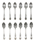 1900 Antique Victorian Era Set Twelve Tea Spoons Silversmith Cooper Brothers & Sons Ltd Sheffield Hallmarks