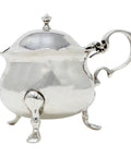 1900 Antique Victorian Era Sterling Silver Mustard Pot Silversmiths Lee & Wigfull (Henry Wigfull) Sheffield Hallmarks