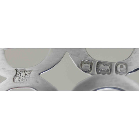 1900 Antique Victorian Era Sterling Silver Pierced Dish Silversmith Samuel Walton Smith & Co London Hallmarks