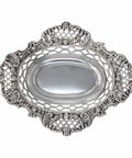 1900 Antique Victorian Era Sterling Silver Pierced Dish Silversmith Samuel Walton Smith & Co London Hallmarks