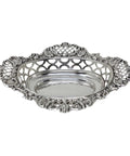 1900 Antique Victorian Era Sterling Silver Pierced Dish Silversmith Samuel Walton Smith & Co London Hallmarks
