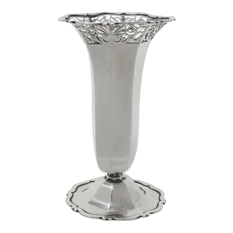 1900 Antique Victorian Era Sterling Silver Vase Silversmith Goldsmiths & Silversmiths Co Ltd London Hallmarks