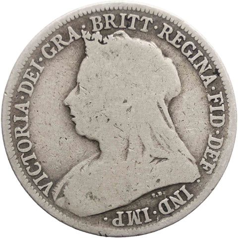 1900 Shilling Queen Victoria Great Britain Silver Coin