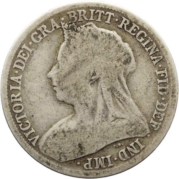 1900 Shilling Queen Victoria Great Britain Silver Coin