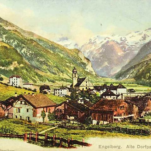 1900s Switzerland Engelberg Alte Dorfpartie Postcard