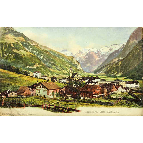 1900s Switzerland Engelberg Alte Dorfpartie Postcard