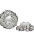 1901 Antique Victorian Era Set Two Sterling Silver Pierced Bon Bon Dishes Silversmith William Hutton & Sons Ltd Birmingham Hallmarks