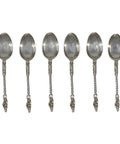 1901 Antique Victorian Era Sterling Silver Apostle Set Six Tea Spoons with original Case Silversmith William Hutton & Sons Ltd London Hallmarks