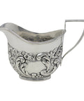 1901 Antique Victorian Era Sterling Silver Cream Jug Silversmith William Locke & Co Birmingham Hallmarks