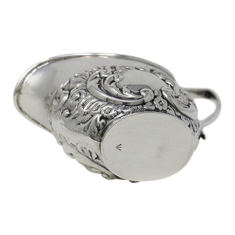 1901 Antique Victorian Era Sterling Silver Cream Jug Silversmith William Locke & Co Birmingham Hallmarks