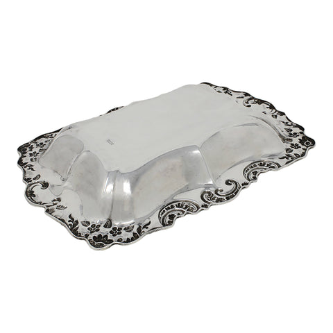 1901 Antique Victorian Era Sterling Silver Dish Silversmiths Fattorini & Sons Ltd Birmingham Hallmarks