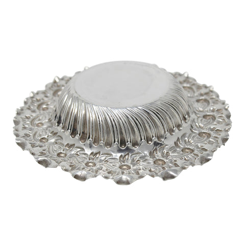 1901 Antique Victorian Era Sterling Silver Dish Silversmiths Fenton Brothers Ltd Sheffield Hallmarks