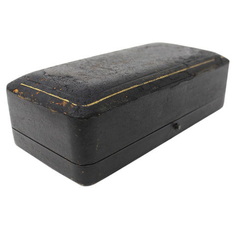 1901 Antique Victorian Era Sterling Silver Two Salt Pots and Two Spoons with Original Case Silversmith William Aitken Chester Hallmarks