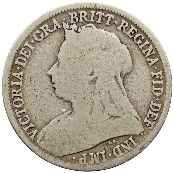 1901 Shilling Queen Victoria Great Britain Silver Coin