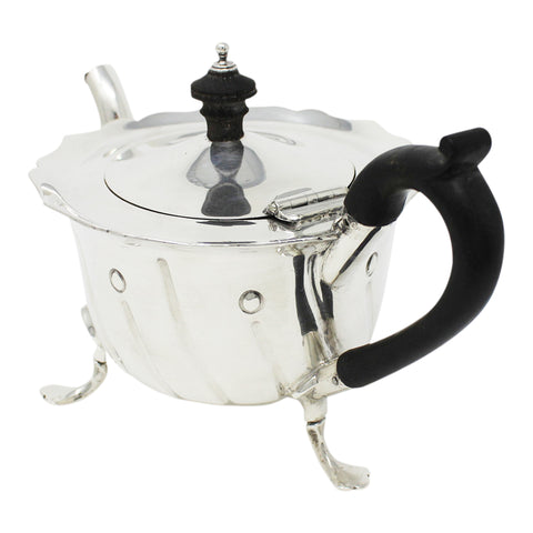 1901 Antique Victorian Era Sterling Silver Bachelor Teapot George Howson Birmingham Hallmarks