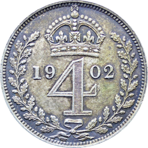 1902 4 Pence Edward VII Great Britain Silver Coin