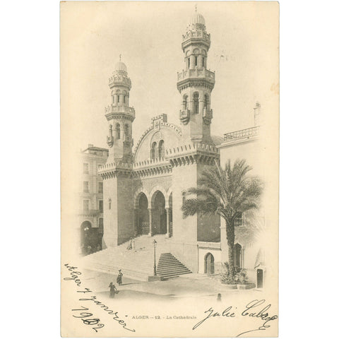 1902 Algiers, Algeria Postcard – La Cathédrale, Early 20th Century