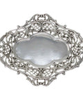 1902 Antique Edwardian Era Pierced Bonbon Dish Silversmith Henry Matthews Birmingham Hallmarks
