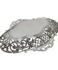 1902 Antique Edwardian Era Pierced Bonbon Dish Silversmith Henry Matthews Birmingham Hallmarks