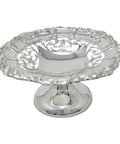 1902 Antique Edwardian Era Pierced Bonbon Dish Silversmith William Aitken Birmingham Hallmarks