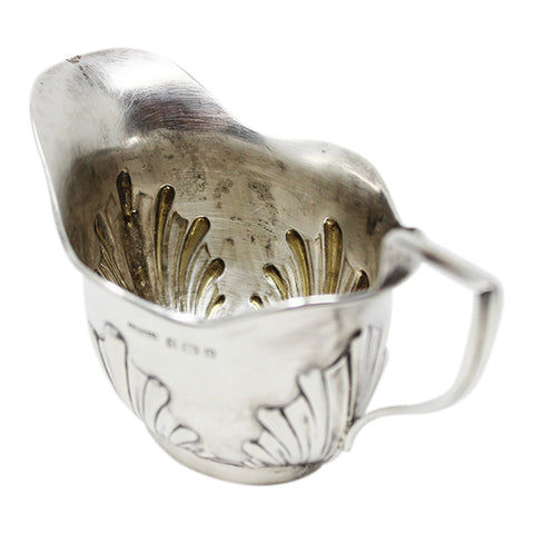 1902 Antique Edwardian Era Sterling Silver Cream Jug Silversmith Asprey & Co Ltd Birmingham Hallmarks