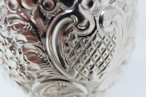 1902 Antique Edwardian Era Sterling Silver Vase Silversmith Walker & Hall Sheffield Hallmarks