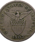 1903 5 Centavos Philippines Coin Large type