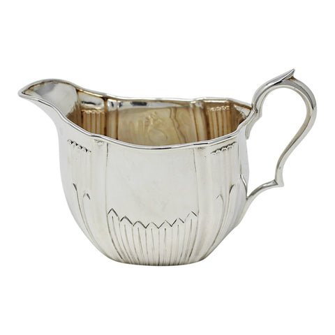1903 Antique Edwardian Era Sterling Silver Cream Jug Silversmith Harrison Brothers & Howson (George Howson) Sheffield Hallmarks