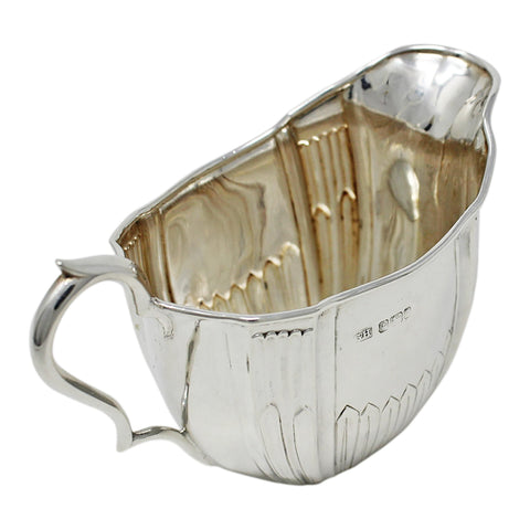 1903 Antique Edwardian Era Sterling Silver Cream Jug Silversmith Harrison Brothers & Howson (George Howson) Sheffield Hallmarks