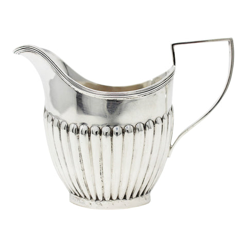 1903 Antique Edwardian Era Sterling Silver Cream Jug Silversmith Henry Bourne Birmingham Hallmarks