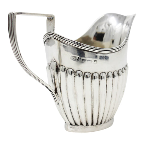 1903 Antique Edwardian Era Sterling Silver Cream Jug Silversmith Henry Bourne Birmingham Hallmarks