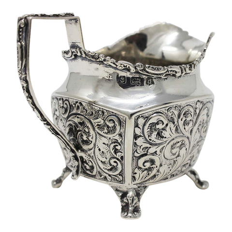 1903 Antique Edwardian Era Sterling Silver Cream Jug Silversmith Thomas Hayes Birmingham Hallmarks