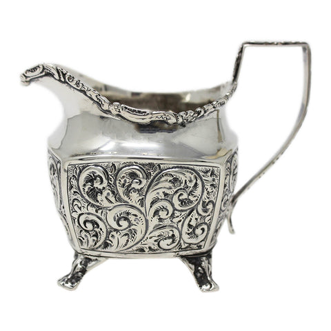 1903 Antique Edwardian Era Sterling Silver Cream Jug Silversmith Thomas Hayes Birmingham Hallmarks
