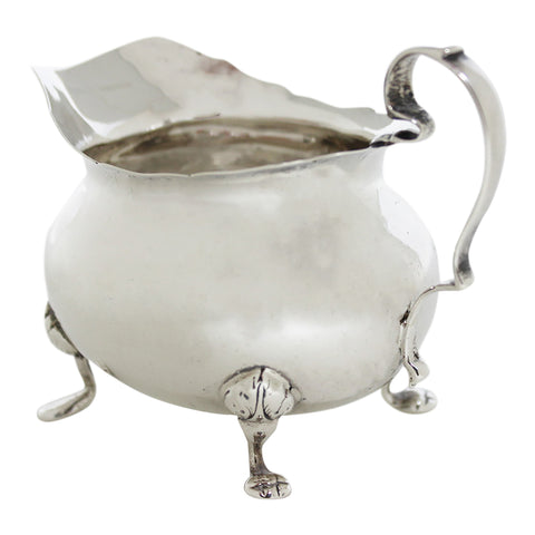 1903 Antique Edwardian Era Sterling Silver Cream Jug Silversmith Walker & Hall Sheffield Hallmarks