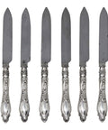 1903 Antique Edwardian Era Sterling Silver Handles Fruit Knives Silversmiths Sutherland & Roden (George Guirren Rhoden) Sheffield Hallmarks
