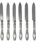 1903 Antique Edwardian Era Sterling Silver Handles Fruit Knives Silversmiths Sutherland & Roden (George Guirren Rhoden) Sheffield Hallmarks