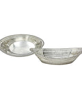 1903 Antique Edwardian Era Sterling Silver Pierced Pair Bon Bon Dish Silversmith James Dixon & Sons Ltd Sheffield Hallmarks