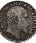 1903 ¼ Rupee British India Coin Edward VII Silver Calcutta Mint
