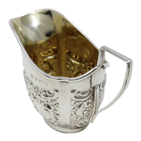 1904 Antique Edwardian Era Sterling Silver Cream Jug Silversmith Jones & Crompton Chester Hallmark