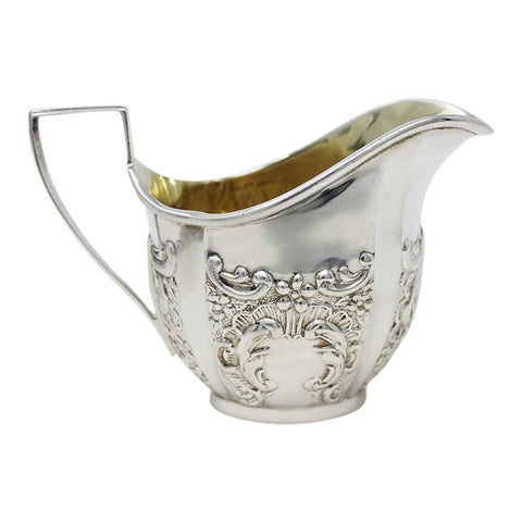 1904 Antique Edwardian Era Sterling Silver Cream Jug Silversmith Jones & Crompton Chester Hallmark