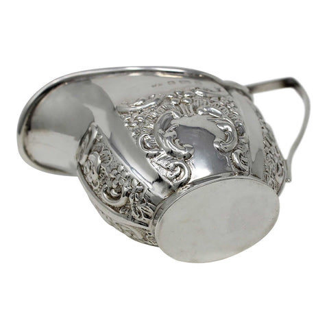 1904 Antique Edwardian Era Sterling Silver Cream Jug Silversmith Jones & Crompton Chester Hallmark