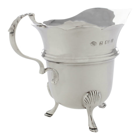 1904 Antique Edwardian Era Sterling Silver Cream Jug Silversmith William Aitken Birmingham Hallmarks