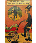 1904’s Antique Comic Postcard “Oh why did I sign Love me and the world is mine”