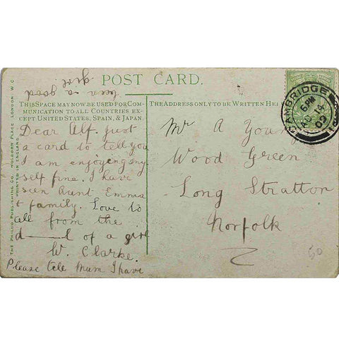 1904’s Antique Comic Postcard “Oh why did I sign Love me and the world is mine”