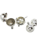 1905 Antique Edwardian Era Egg Shaped Cruet Set Sterling Silver Mustard Pot, Salt Pot with Spoons and Pepper Shaker with Original Case Silversmiths John Round & Son Ltd (Joseph Ridge) Sheffield Hallmarks