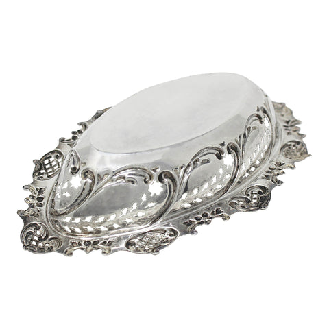 1905 Antique Edwardian Era Pierced Dish Silversmith Deakin & Francis Ltd Birmingham Hallmarks