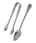 1905 Antique Edwardian Era Set Six Sterling Silver Tea Spoons and Sugar Tongs with Original Box Silversmith James Deakin & Sons (John William F Deakin) Sheffield Hallmarks