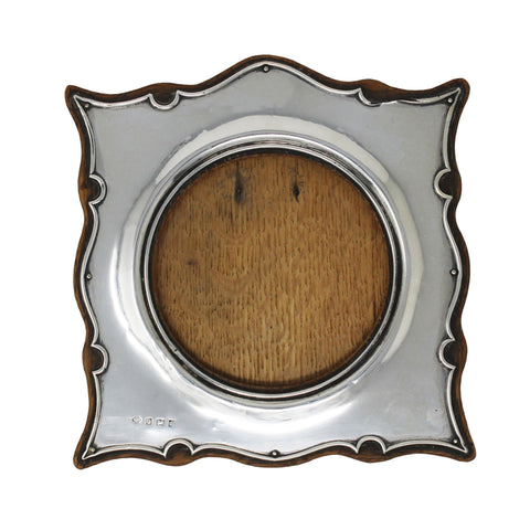 1905 Antique Edwardian Era Sterling Silver and wooden Photo frame Silversmiths William Hutton & Sons Ltd Birmingham Hallmarks
